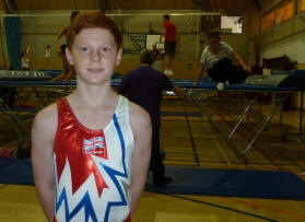 Josh Newman in GB Leotard