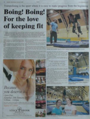 Photo of Gazette article as published